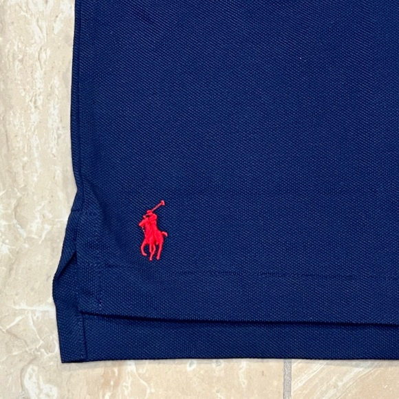 Polo Ralph Lauren Logo Mesh Shirt - Navy - Picture 8 of 9